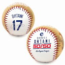 大谷翔平選手 ロサンゼルス・ドジャース 50-50 達成記念ボール ロゴボール MLB公式ライセンス品 記念品 ゴールドホワイト n241106