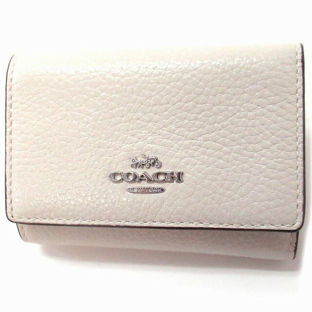 乐天商城 - コーチ レザー財布 COACH アウトレット スムース レザー マイクロ ウォレット 三つ折り財布 小銭入れあり CM238 SVHA