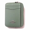 コーチ（COACH) コーチ コインケース COACH アウトレット リファインド ペプルド レザー ジップ カードケース 小銭入れ 　6303SVRT2 n240402