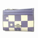 コーチ カードケース COACH アウトレット ミニ スキニー ID ケース チェッカーボード プリント カードケース CR825 SVWPB n240402