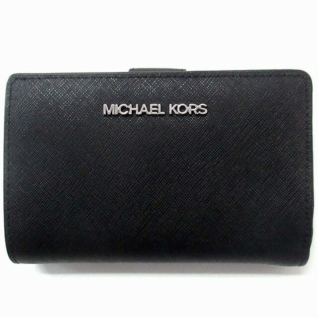 Rakuten - 【楽天スーパーSALE 割引商品】MICHAEL KORS マイケルコース アウトレット 財布　ビルフォールド ジップ コンパクトウォレット ミディアム35R4STVF6LBLCK