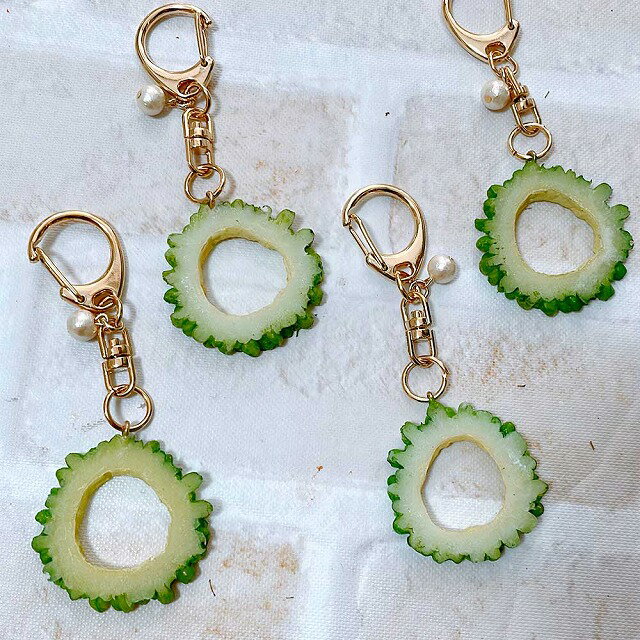 アトリエステラ 食品サンプル ゴーヤ輪切り キーホルダー K68