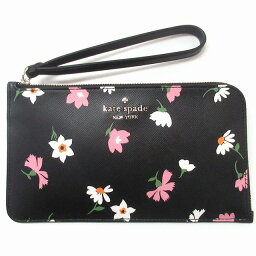 Kate spade ケイトスペード アウトレット ポーチ ルーシー フローラル ワルツ ミディアム L-ジップ リスレット KF333 001　n240221