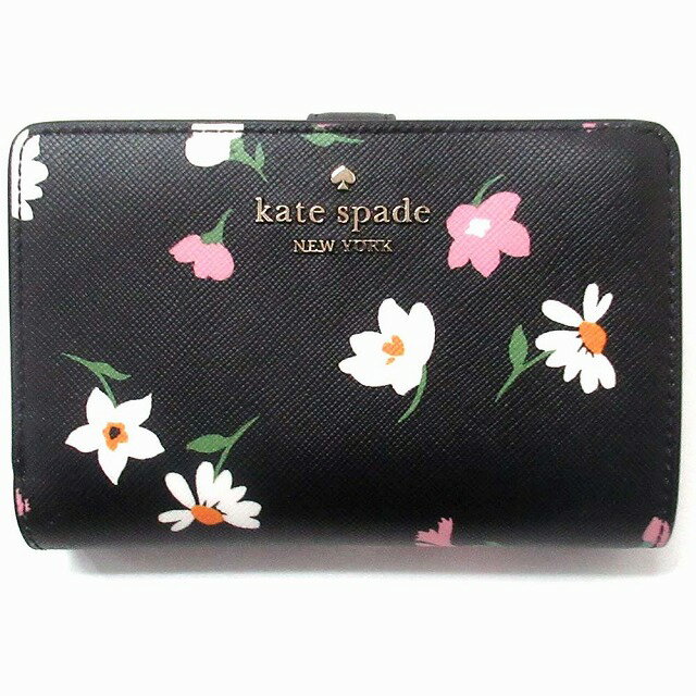 ケイト・スペード ニューヨーク 革二つ折り財布 レディース Kate spade ケイトスペード アウトレット 財布 マディソン フローラル ワルツ 二つ折り財布 KF479 001　n240221