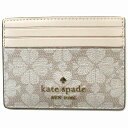 ケイト・スペード ニューヨーク Kate spade ケイトスペード アウトレット カードケース スペード フラワー コーテッド キャンバス スモール スリム カード ホルダー KG492 n240221