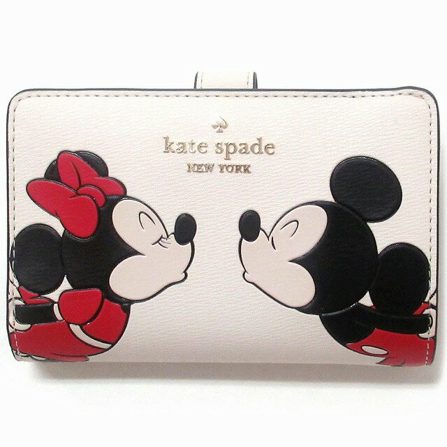 ケイト・スペード ニューヨーク 二つ折り財布 レディース Kate spade ケイトスペード アウトレット kate spade × Disney ディズニー ミディアム 二つ折り財布 KG656 PSY n240521