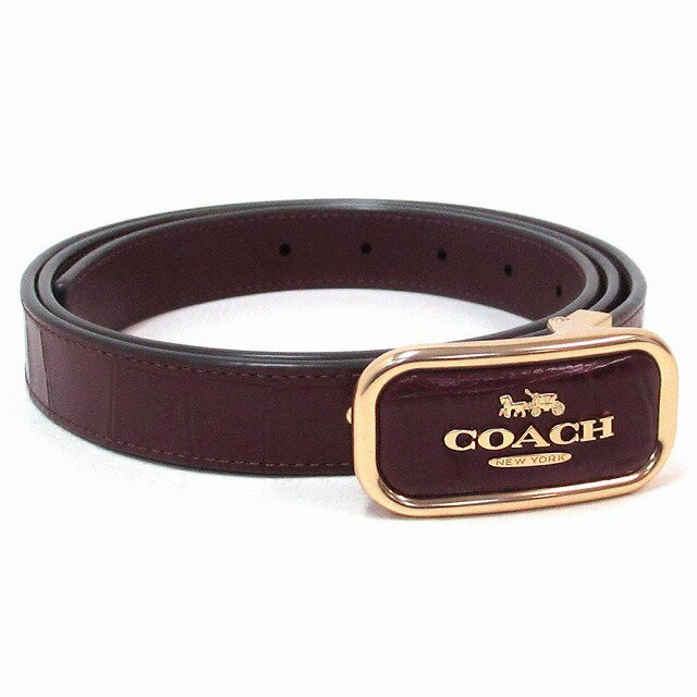 コーチ ベルト COACH アウトレット バックル カットトゥサイズ リバーシブル モーガンクロコ柄 レディース ベルト CR913 IMMER n250416