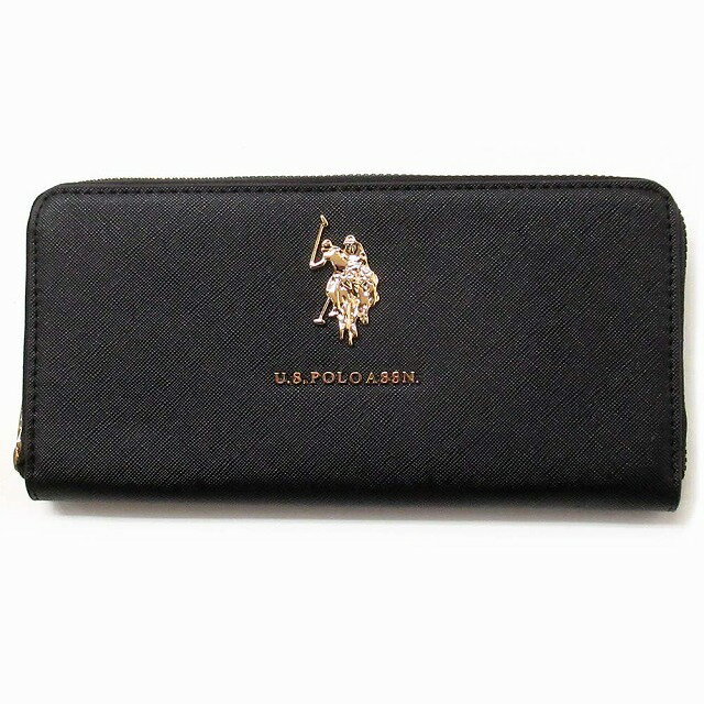 Rakuten - U.S. POLO ASSN. ユーエスポロアッスン ラウンドファスナー長財布 ロゴウォレット 27A353AA BLCK n250312