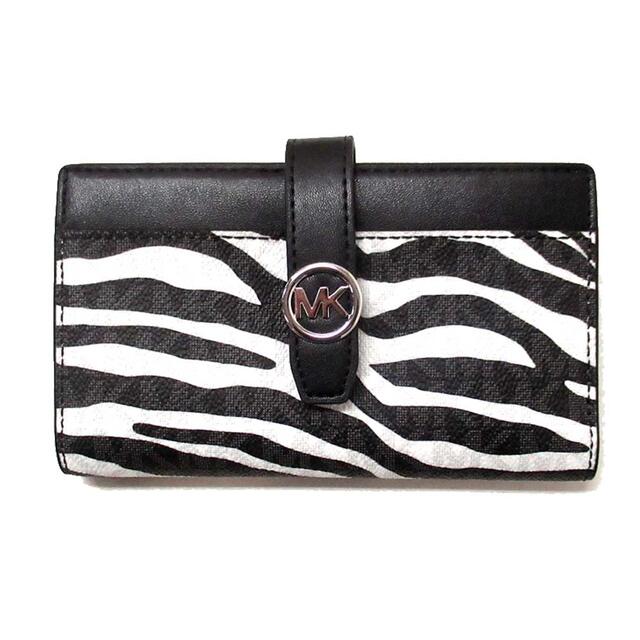 MICHAEL KORS マイケルコース アウトレット 財布 ミディアム シグネチャー ロゴ ウォレット 二つ折り財布 35S5SGRF8I BLACK n250416