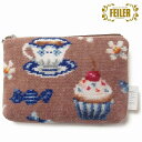 FEILER フェイラー ポーチ スウィートトリート ベージュ 限定デザイン カフェ紅茶お菓子 SWT252002
