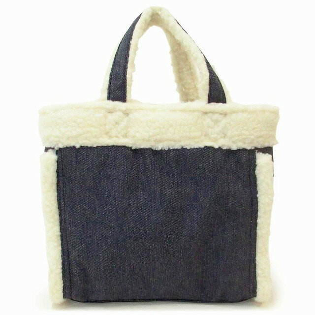 樂天商城 - LeSportsac レスポートサック バッグ Denim Sherpa Collection デニム シェルパ ランチ トート ミニ サブバッグ トートバッグ リバーシブル