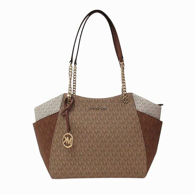 Rakuten - 【楽天スーパーSALE 割引商品】MICHAEL KORS マイケルコース アウトレット バッグ ジェットセット ラージ カラーブロック シグネチャー ロゴ トートバッグ 35S5GTVE3B CAMEL