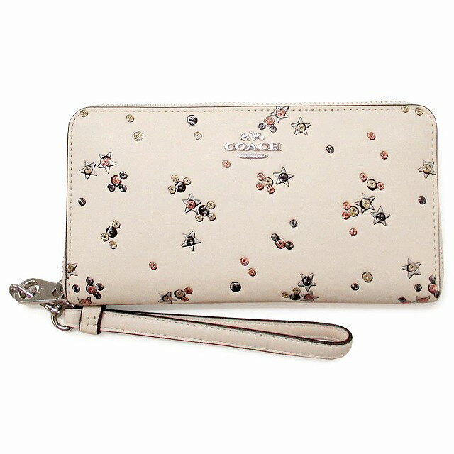 Rakuten - 【楽天スーパーSALE 割引商品】コーチ 財布 COACH アウトレットスムース レザー ロング ジップ アラウンド ウォレット・スター プリント長財布 CCL38 SVCAH