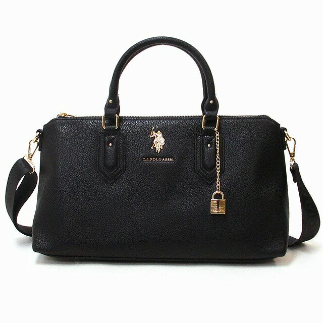 Rakuten - U.S. POLO ASSN. ユーエスポロアッスン バッグ ロックチェーン サッチェルバッグ ショルダーバッグ 2way 27V0063 AA 00A BLACK n260326