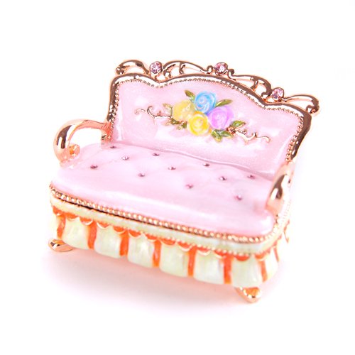 【ジュエリーボックス】【ミニチュア家具シリーズ】 ミニソファー ジュエリーボックス EX4422　ピンク