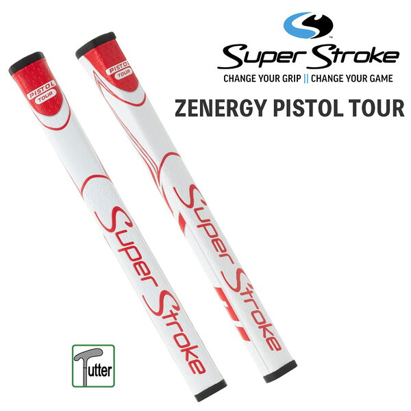Super Stroke スーパーストローク ZENERGY PISTOL TOUR WH/RD ゴルフグリップ