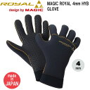 サーフィン グローブ サーフグローブ マジック ロイヤル 24-25 MAGIC ROYAL 4mm HYB GLOVE 素材/AGT210 5本指