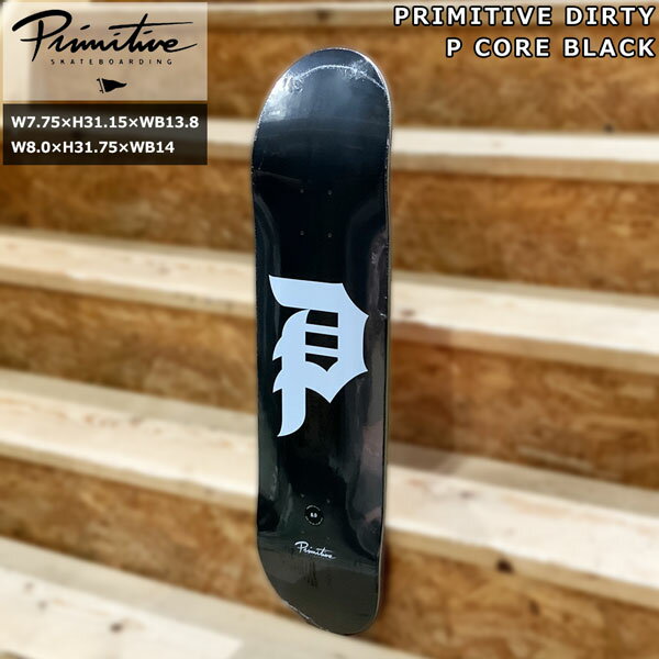 スケボー デッキ プリミティブ PRIMITIVE DIRTY P CORE BLACK