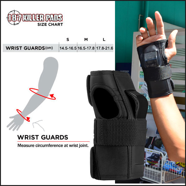 187 KILLER PADS(キラーパッド) WRIST GUARD リストガード SK8 スケート ストリートスポーツ用 手首プロテクター 3