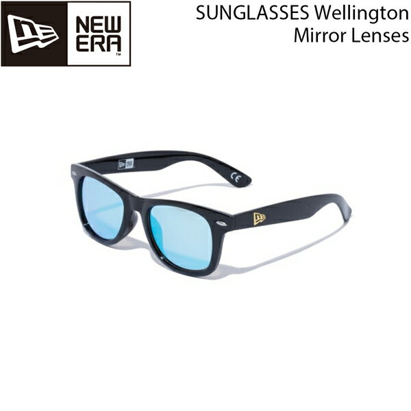 樂天商城 - ニューエラ ミラー サングラス NEW ERA SUNGLASSES ウェリントン シャイニーブラック/ブルーミラー
