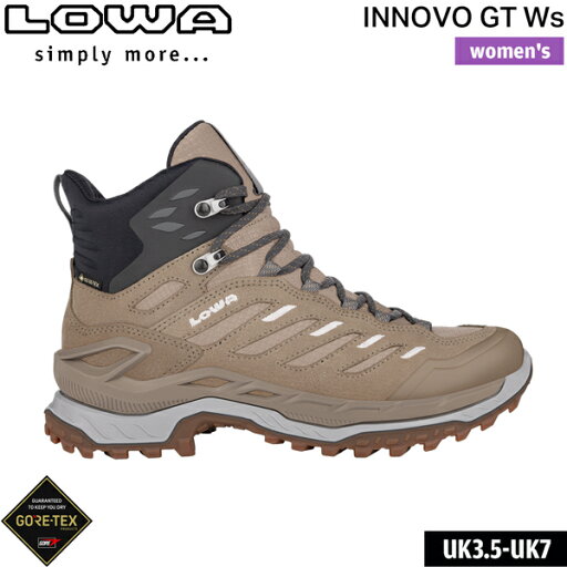 ローバー LOWA トレッキングシューズ イノボ GT Ws デューン×グレー 女性用 登山靴 ローバー LOWA トレッキングシューズ イノボ GT Ws デューン×グレー 女性用 登山靴