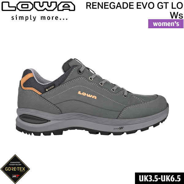 ローバー LOWA トレッキングシューズ レネゲード EVO GT LO Ws グラファイト×アプリコット 女性用 登山靴