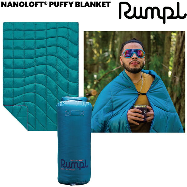 【値下げ】ブランケット ランプル Rumpl NANOLOFT PUFFY100%リサイクル素材 化繊 トラベルサイズ ソロキャンプ アウトドア 車中泊 野外フェス スポーツ観戦 132cmX190cm