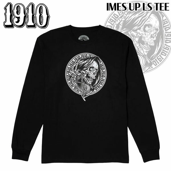 Rakuten - ナインティーンテン タイムレスアップロングスリーブT 1910 TIMES UP LS TEE ロンT 長袖Tシャツ ブラック S M L XL XXL