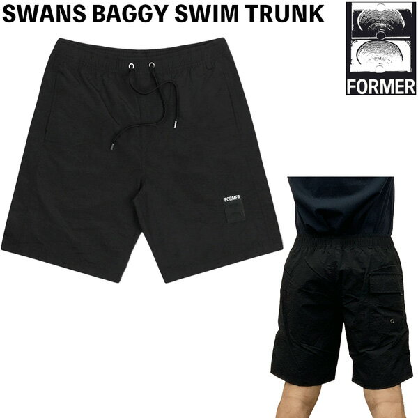 フォーマー サーフトランクス FORMER SWANS BAGGY SWIM TRUNK BLACK スワンズ バギー トランクス FBO-24101