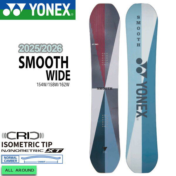 YONEX - 25-26 ヨネックス スムースワイド YONEX SMOOTH WIDE スノーボード 板 25-26-BO-YNX 154w 158w 162w