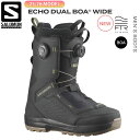 【予約】 25-26 サロモン エコーデュアルボアワイド SALOMON ECHO DUAL BOA WIDE スノーボード 靴 25-26-BT-SLM ブラ...