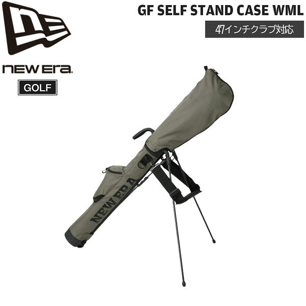 〇 スタンド式のキャディーバッグ 〇 キャディーバッグカバーを装着した状態 での全高：約130cm 〇 サイズ：9型48インチ／重量：約3kg 〇 出し入れしやすいベーシックな口型仕様 〇 ゴルフアンブレラをまっすぐ収納できる 専用ホルダーを搭載 〇 底部ハンドル付きで、車のトランクや カートへの積み込みをサポート 〇 内部には着脱式の間仕切りとファスナー付 きポケットを搭載し、収納性に優れる構造 〇 ボール、ティー、マーカー、グローブなど の道具から散らかりやすい小物まですっきり 収納可能 〇 大切なキーを掛けられるフック付き 〇 内側ポケット口のスリットには、クリップ マーカー等が装着可能 〇 スタンド部はマジックテープで固定可能 〇 4点式ショルダーベルトを採用し、 セルフプレー時の持ち運びに便利 ※メーカーの画像を使用しておりますが 色の見え方が実物と若干異なる場合が 御座います。予めご了承下さい。 【正規代理店商品】 ●BRAND：NEW ERA(ニューエラ) ●品番：14747163 ●品名：GF セルフ スタンドケース WML 47インチ対応 ●カラー：オリーブ （ロゴカラー）ブラック （FLAGカラー）ブラック ●サイズ : 47インチクラブ対応 ●素材 : ポリエステル/900D ●生産国 : 中国 ニューエラ ゴルフ キャディバッグ NEWERA キャディバッグ ニューエラキャディバッグ GF セルフスタンドケース セルフスタンド ケース WML 47インチ対応 オリーブ グリーン ゴルフバッグ セカンドバッグ 練習用 打ちっぱなし 軽量 正規品