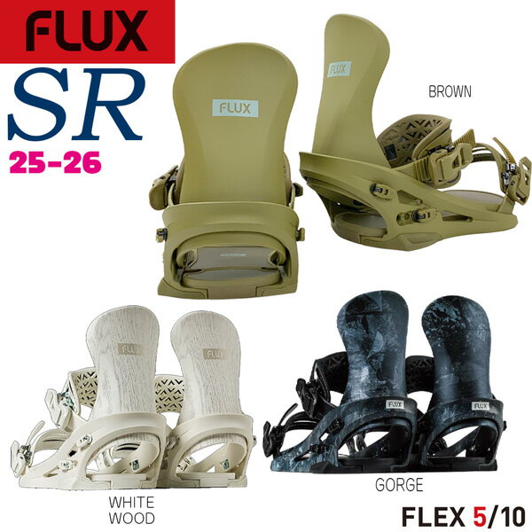 25-26 �t���b�N�X �G�X�A�[�� FLUX SR �X�m�[�{�[�h �r���f�B���O �o�C���f�B���O 25-26-BD-FLX �S�[�W �z���C�g�E�b�h �u���E�� XS S M L