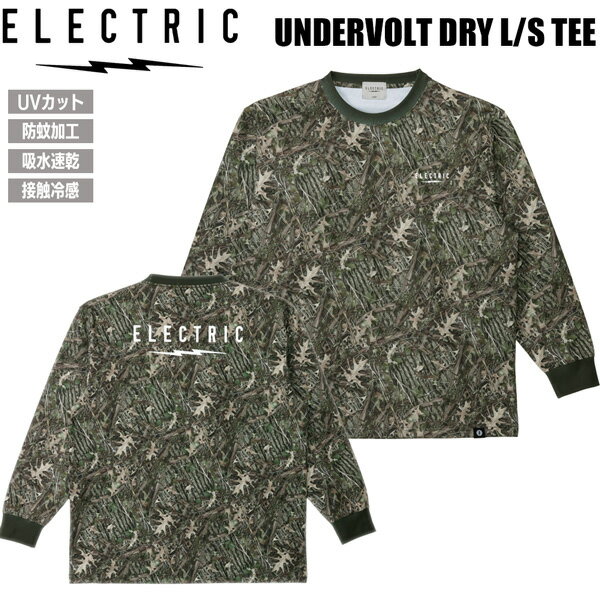 Rakuten - エレクトリック 長袖Tシャツ ELECTRIC UNDERVOLT DRY L/S TEE アンダーボルト ドライ UVカット 防蚊加工 吸水速乾 接触冷感 E26ST34C 26SS