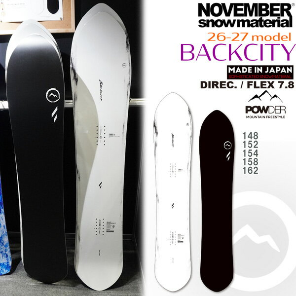 �\�� 26-27 �m�[�x���o�[ �o�b�N�V�e�B NOVEMBER BACKCITY �X�m�[�{�[�h �� 26-27-BO-NOV 148 152 154 158 162