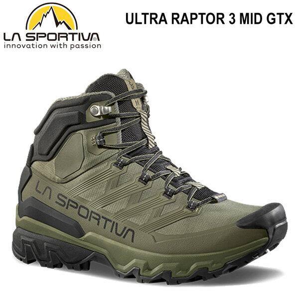 樂天商城 - スポルティバ ウルトララプタースリーミッドゴアテックス LA SPORTIVA ULTRA RAPTOR 3 MID GTX 登山靴 トレッキングシューズ サイプレスブラック 40 41 42 43 44 45 46