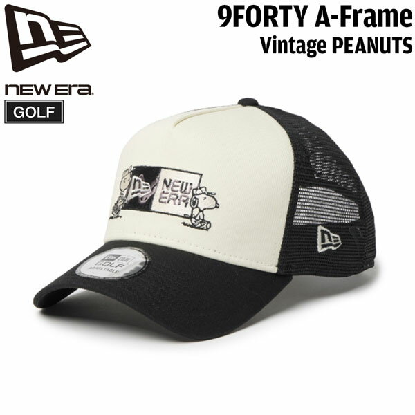 ニューエラ ゴルフ メッシュキャップ NEW ERA GF 940AFTR ピーナッツ BOX クロームホワイト/ブラック 261 GOLF 帽子