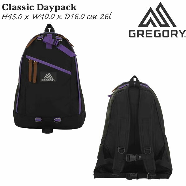 グレゴリー デイパック ブラックXパープル GREGORY バックパック リュック デイパック