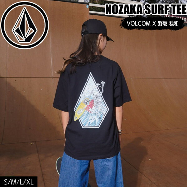 乐天商城 - VOLCOM NOZAKA SURF TEE ボルコム サーフT 野坂稔和 コラボ Tシャツ メンズ 半袖 サーフT ロゴT ストリート サーフ カジュアル 限定 クルーネック 2026 春夏 メール便配送