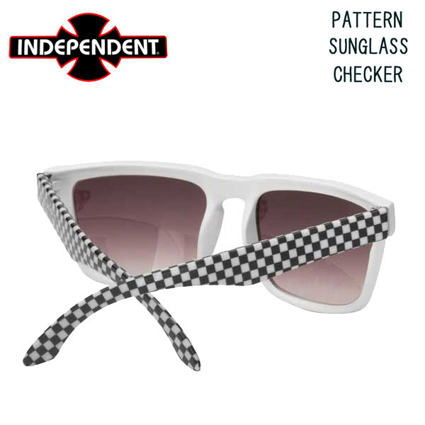 INDEPENDENT(インディペンデント) PATTERN SUNGLASS WT/BK CHECKER チェッカー サングラス