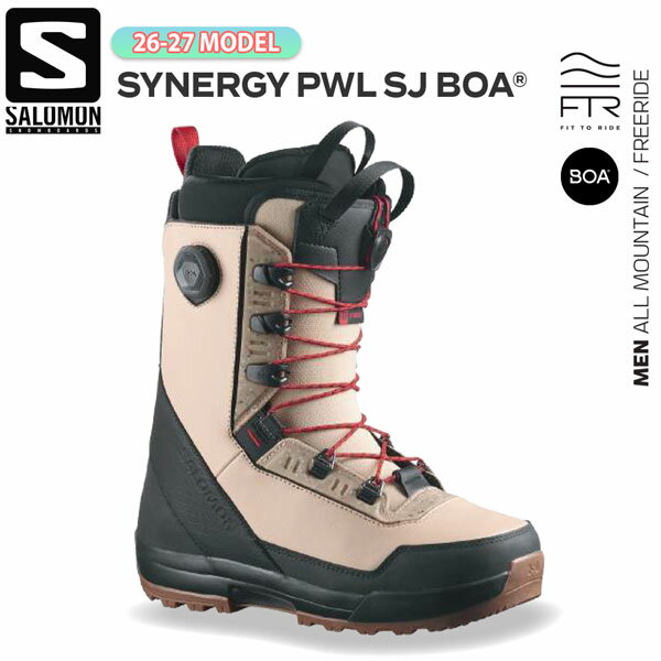 乐天商城 - 予約 26-27モデル SALOMON SYNERGY PWL SJ BOA スノーボード ブーツ サロモン シナジー パワーレース BOA フリーライド フリーラン グラトリ ソフトフレックス 軽量 正規品 26-27-BT-SLM 25 25.5 26 26.5 27 27.5 28 28.5 29 29.5