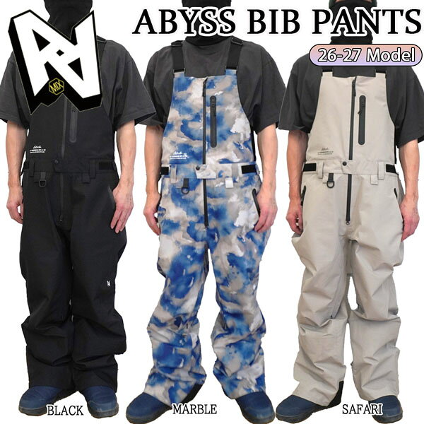 【正規代理店商品】 ●BRAND：AA HARDWEAR ダブルエー ●品名：ABYSS BIB PANTS エイビスビブパンツ ●カラー : BLACK MARBLE SAFARI ●サイズ : XS/ S/ M/ L/ XL 26-27 AA ABYSS BIB PANTS REGULAR FIT WATERPROOF: 20,000mm BREATHABLE: 10,000g/m2/24hr 3 LAYER / RIPSTOP FABRIC / FULL SEAMSEALING / DUPONTTM / TEFLON COATING /3-D CUTTING FIT パンツベンチレーション / ウエストゲーター / ブーツゲーター / シルエットアジャストボトムジップ /　ウエストゲーターフック　/　シューレースフック　/　止水 ZIP 26-27 AA HARDWEAR ABYSS BIB PANTS ダブルエー ハードウェア アビスビブパンツ スノーボードウェア ビブパンツ 3L フリーライド パウダー バックカントリー サイドカントリー シェルパンツ 2026 2027　