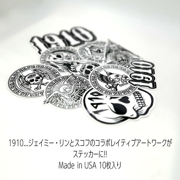 MOVE selectのナインティーンテン 1910 ステッカーパック 10枚 ARTWORKS STICKER PACK ステッカー シール 数量限定 メール便配送｜アングル3