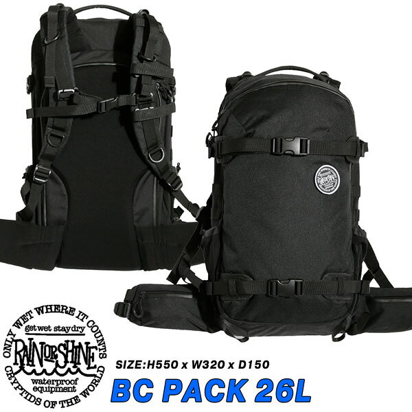 MOVE selectの予約 26-27モデル RAIN OR SHINE レインオアシャイン BC PACK 26L ビーシー パック 26L バックパック ザック スノーボード バックカントリー ツーリング フリーライド 26L 正規品 ブラック｜アングル2