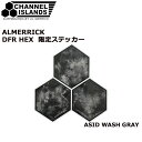 ステッカー ALMERRICK アルメリック DFR HEX ASID WASH GRAY 限定 サーフ チャネルアイランズ メール便配送