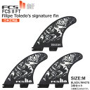 tB FCS2 GtV[GX FCS ATHLETE SERIES FCS II FILIPE TOLEDO TRI FINS FCS II FT PC THRUSTER SET BLACK/WHITE y