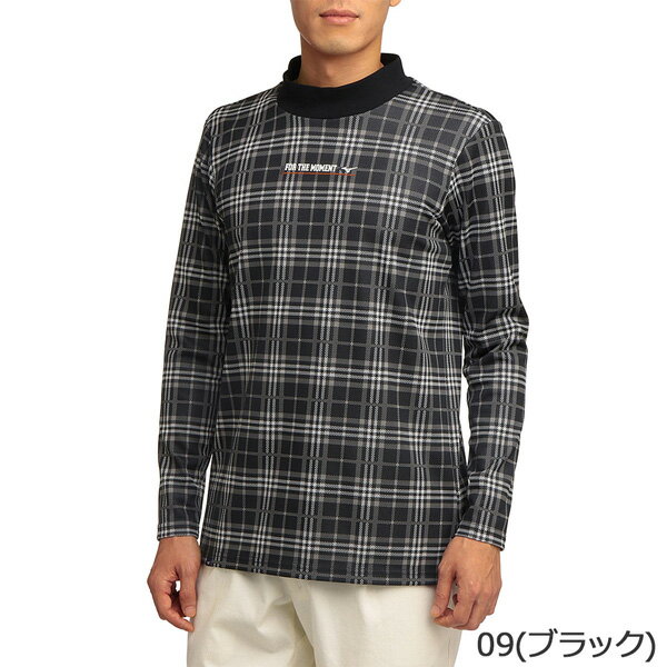 MIZUNO GOLF ミズノ ゴルフ ジャガードチェック ハイネックシャツ