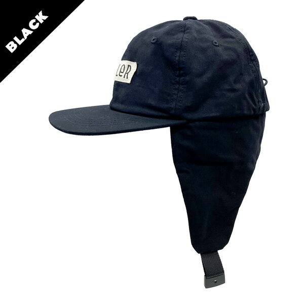 暖かい 耳付き ストリート 22-23 POLER ポーラー FURRY FONT CANVAS FLAP CAP フューリーフォントキャンバスフラップキャップ ドッグイヤー ボア トレンド