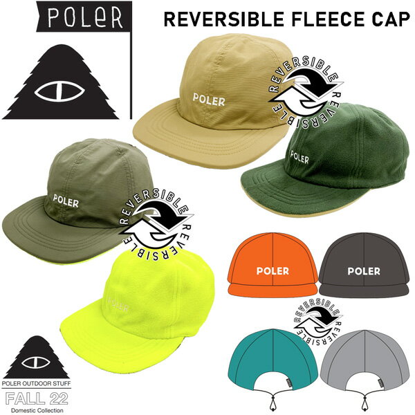 ե꡼ 餫  22-23 POLER ݡ顼 REVERSIBLE FLEECE CAP С֥ե꡼å  ȥ եå ᡼