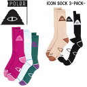 【値下げ】 ソックス 靴下 POLER ポーラー ICON SOCK アイコンソックス 人気 トレンド キャンプ
